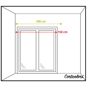 Medir ancho de un estor ventana espacio lateral