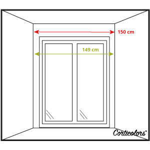 Medir cortina vertical con paredes a los lados