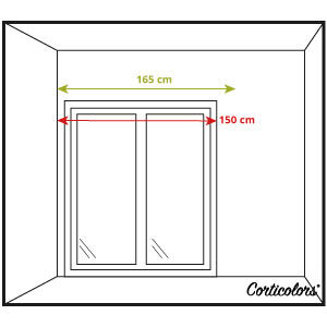 Medir cortina vertical en ventana con espacio a un lado